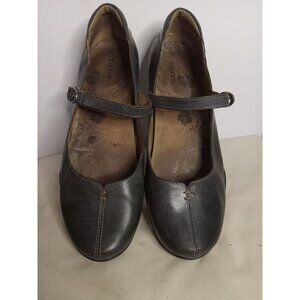Täos Ta Dah Black Leather Mary Jane Hook and Loop Shoes Size 9.5